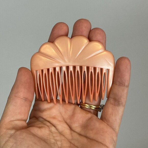 Vintage French 80s Hair Comb Pink Made In France 2.75" - Picture 6 of 6